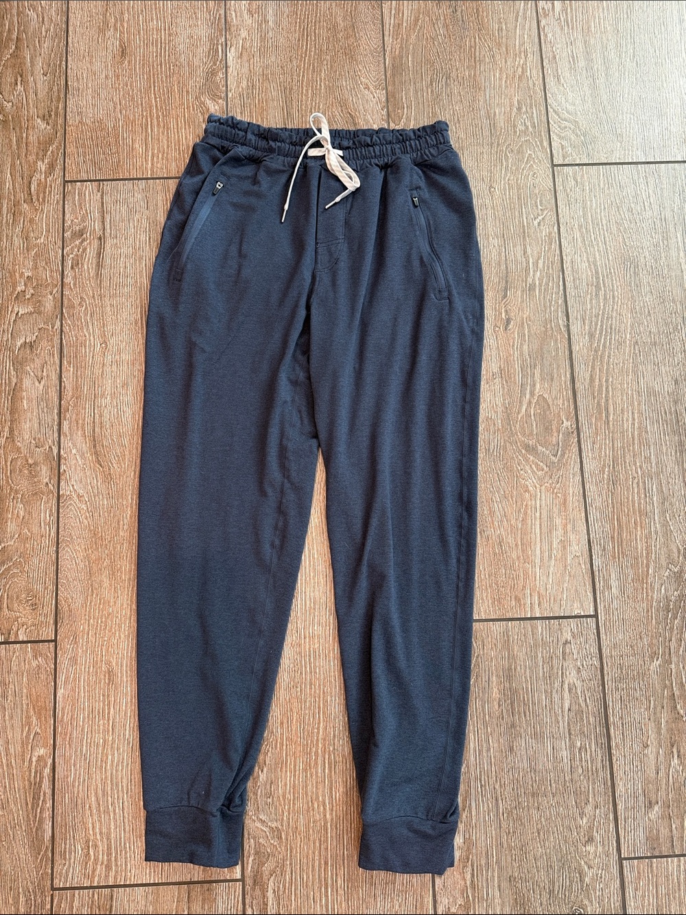 Vuori Navy Drawstring Joggers with Zipper Pockets
